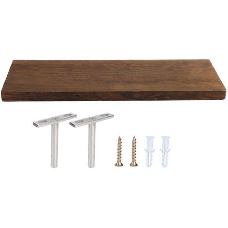 Wall Mounted Storage Shelves Floating Shelf Wood Storage Rack Display Organizer for Home Living Room40x14x2cm (1/5)