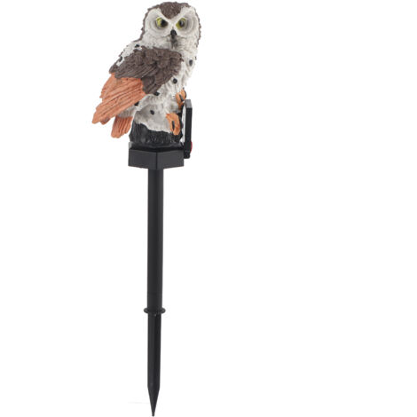 Owl Solar LED Garden Lights Lawn Ornament Waterproof Outdoor Yard Garden Lamp DecorBrown