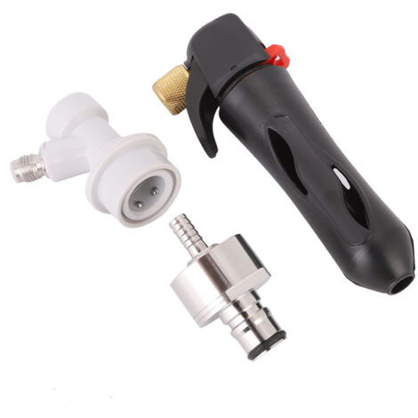 Handhold Pressurizer Keg Charger Kit with Carbonation Cap for Beer Brewing Soda Drink (Black) (1/5)