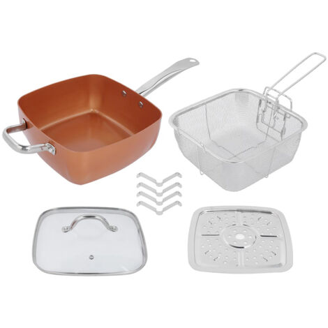 4Pcs Set Stainless Steel NonStick Frying Pan Multifunctional Saucepan Kitchen Supplies (1/5)