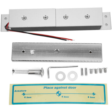 280kg/617lb 12V Concealed Rimless Magnetic Lock Accessories for Wooden Metal Door (1/5)