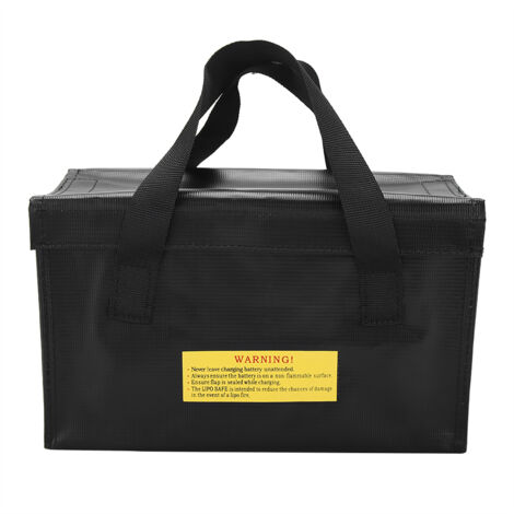 Explosionproof Lipo Battery Safe Bag Large Space Charging Batteries Storage Bags(Black) (1/5)