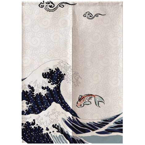 85120cm Japanese Style Polyester Half Curtain Kitchen Bedroom Partition Curtain Home Decor (1/5)