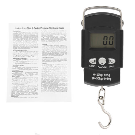 50KG/10G Portable Electronic LCD Digital Weight Scale with Tape Measure Hook (1/5)