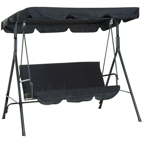 Waterproof Swing Seat Top Cover Outdoor Rainproof Durable Anti Dust Protector Black (1/5)