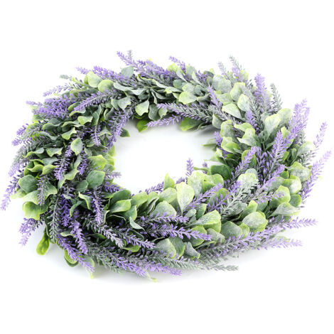 Artificial Lavender Flower Wreath Door Hanging Garland Wedding Window Decoration