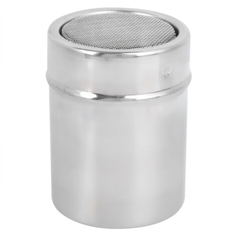 Stainless Steel Powder Shaker Sugar Powder Cocoa Flour Coffee Sifter Seasoning Jar for Kitchen BBQ (1/5)