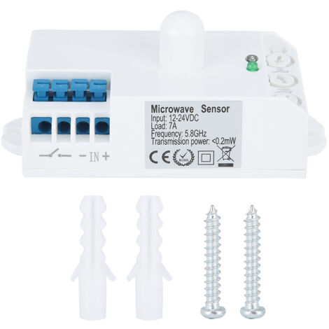 5.8GHz Intelligent Body Induction Switch Microwave Radar Light Sensor Switch DC 12-24V (1/5)