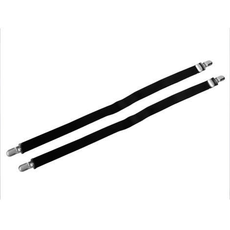 2PCS 90-180cm Bed Sheet Strap Clip Grippers Fasteners Adjustable Mattress Holder (black) (1/5)