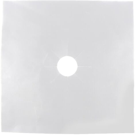 6 Pcs/set Reusable Fiberglass Gas Stove Protector Protective Mat Pad Kitchen Tool (Silver) (1/5)