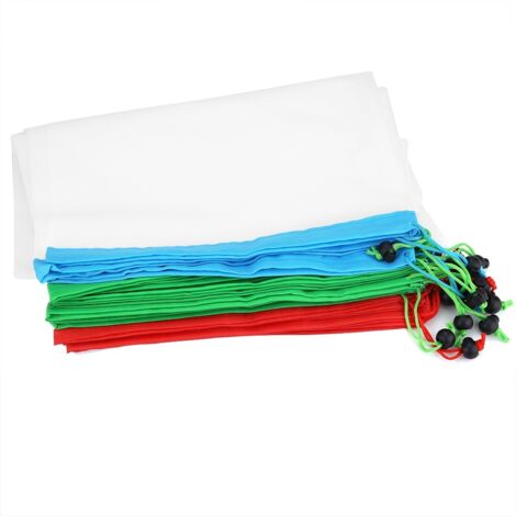 16Pcs Reusable Washable Vegetable Fruit Mesh Bags Storage Pouch with Drawstring Closure (1/5)