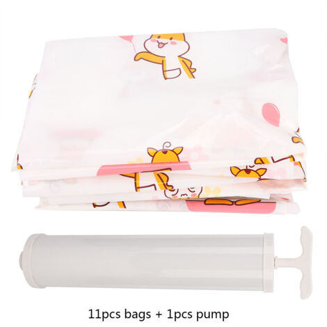 Vacuum Space Saver Storage Bags for Clothes Blankets Comforters(11pcs bags 1pc hand pump) (1/5)