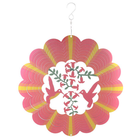 12in Metal Colorful Hanging Wind Chimes with Hook for Room Outdoor Yard Garden Decoration Ornament (1/5)