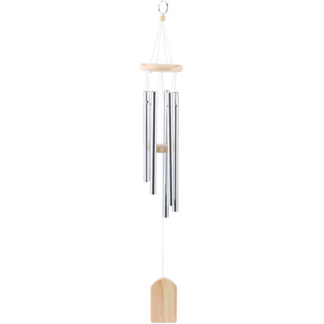 Wind Chimes Wood Stainless Steel 6 Tubes Windchimes Hanging Home Chapel Garden Decor (1/5)