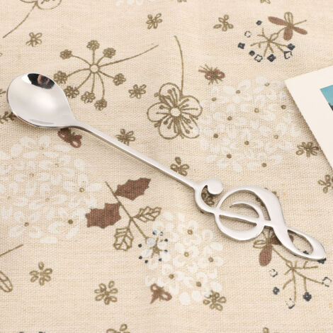Stainless Steel Dessert Spoon Musical Note Coffee Drinking Stirring ...