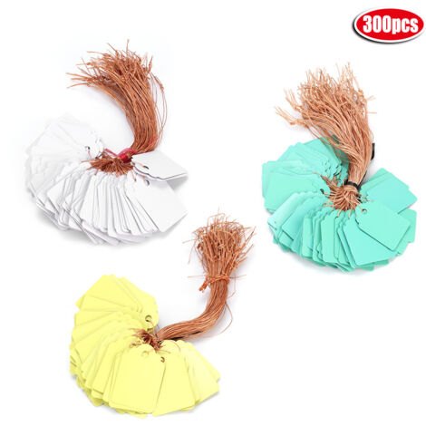 300Pcs Reusable Waterproof PVC Plant Label Garden Plants Hanging Tag Flower Marker 3.6x2.5cm (1/5)