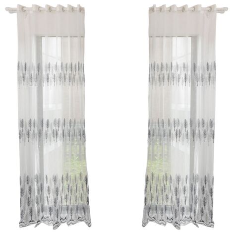 Polyester Window Curtain Valances Voile Bedroom Living Room Decor (Blue) (1/5)