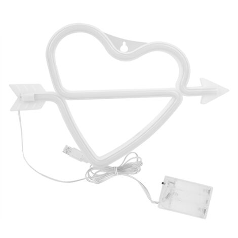 Adorable Heart shape LED Light Decorative Wall Hanging Lamp for Bedroom Dormitory(Warm White ) (1/5)