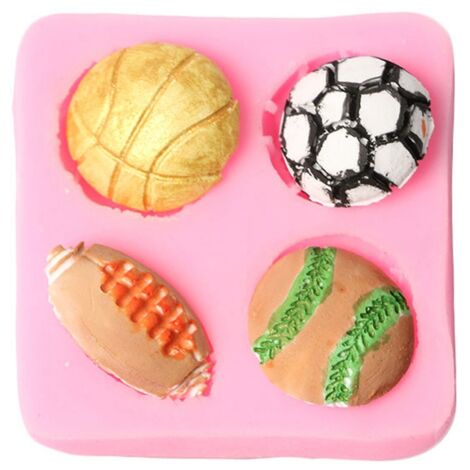 Silicone Cake Mold Football Baseball Sports Ball Pattern Chocolate Baking DIY Mold Making Tool (1/5)