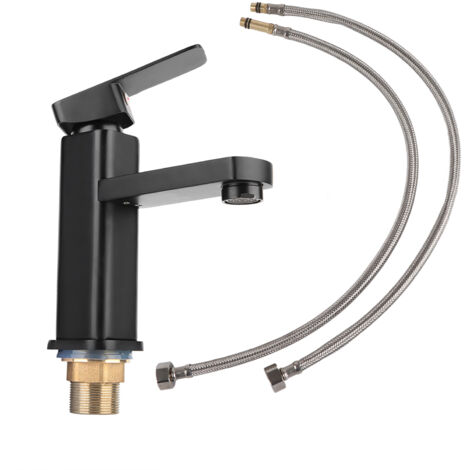 Basin Faucet Single Hole Sink Cold Hot Mixer Water Tap Waterfall Modern Faucets (1/5)