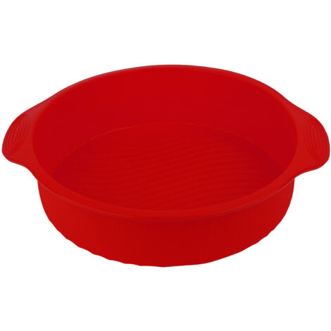 11.42inch Round Shape 3D Silicone Baking Cake Mold DIY Baking Cake Pan Tray(Red) (1/5)