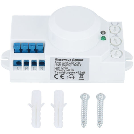 5.8GHz Microwave Radar Sensor Body Motion Auto Detector Light Switch AC 220V-240V (1/5)