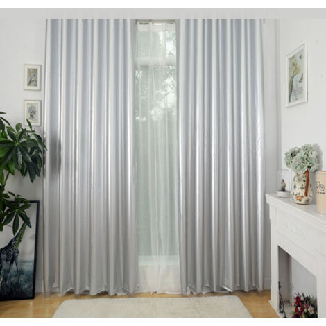 Thickened Full Blackout Curtains Bedroom Sunscreen Heat Insulation Sunshade With S Hook 2.8m Width 2m Height (1/5)