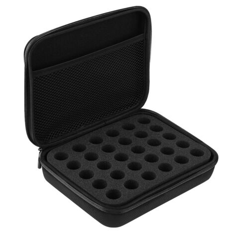 Essential Oil Carrying Case, Hard Shell Essential oil Case,Suitable for Bottles 5ml(Black) (1/5)