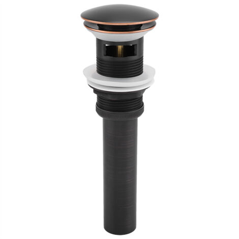 G1 1/4" Brass Bathroom Basin Sink Pop Up Drain Assembly with Over flow (ORB) (1/5)