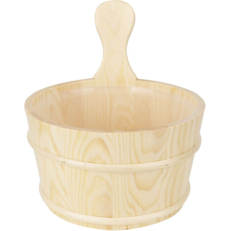 Bathroom Natural Sauna Barrel Bucket with Inner Liner Supplies Accessories for Sauna Room