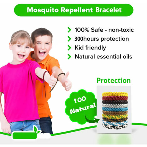 Mosquitos Repellent Bracelet Double Color Comfortable Soft Mosquitos Bracelet for Women Kids (1/5)