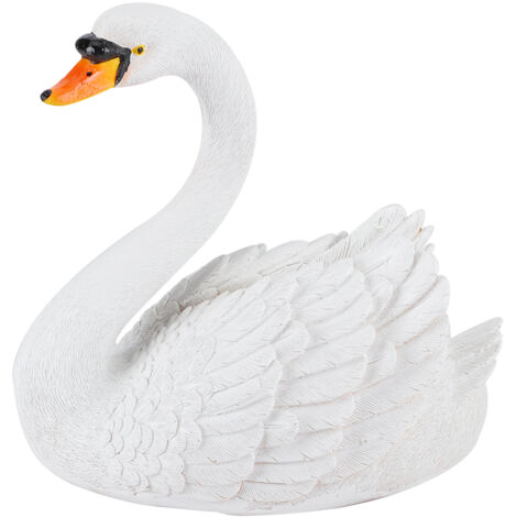 Resin Simulation Floating White Swan Figurine Ornament for Landscape Yard Gardening Decoration (1/5)