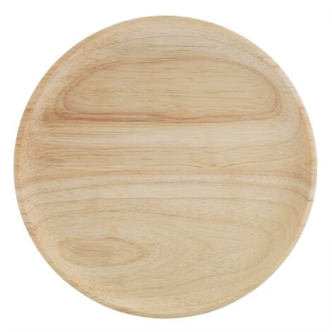 Elegant Round Wood Tea Tray Sushi Snacks Fruits Serving Plate Dish for Home Restaurant 12.5cm (1/5)