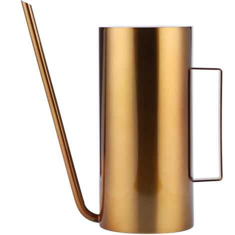 Garden Stainless Steel Long Spout Watering Can Pot Flower Plant Irrigation Tool Gold 1.5L (1/5)