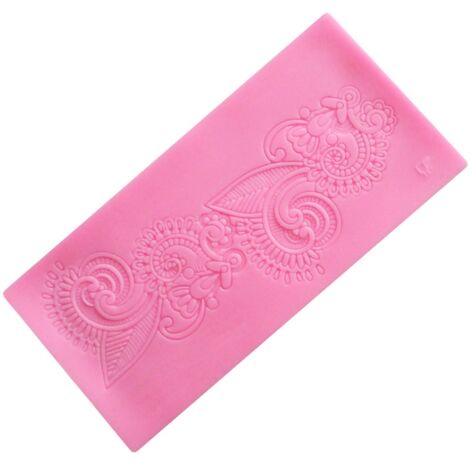 Lace Hem Shape Cake Baking Cookie Chocolate Sugar Paste Food Silicone Mold Bakeware (1/5)