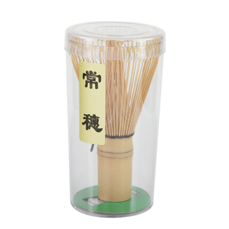 Natural Bamboo Tea Whisk Chasen Preparing Matcha Powder Brush Tool(64 Prongs) (1/5)