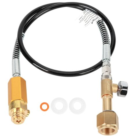 Black High Pressure Soda Hose with 3000psi Meter Kit Accessories CGA320 for SodaStream (1/5)