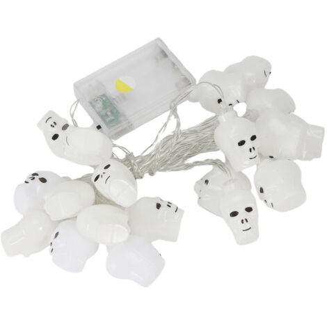 3 Meters 20pcs LED String Lights Halloween Props Skull Pattern Party Decoration Light (1/5)