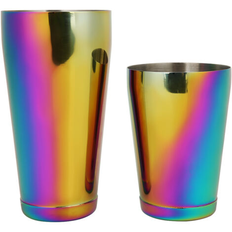 Stylish Colorful Stainless Steel Boston Cocktail Shaker Mixing Shaking Tool Accessories for Bar (1/5)