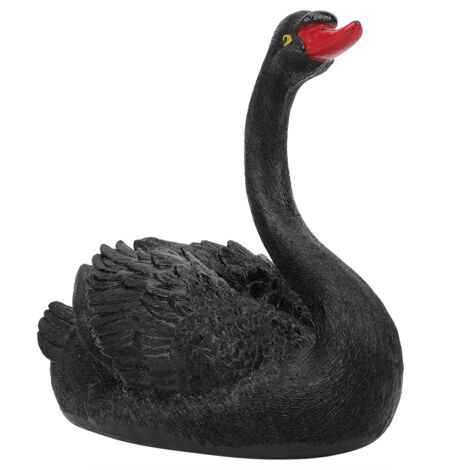 Outdoor Cute Floating Simulation Black Swan Ornament for Garden Courtyard Decoration (1/5)