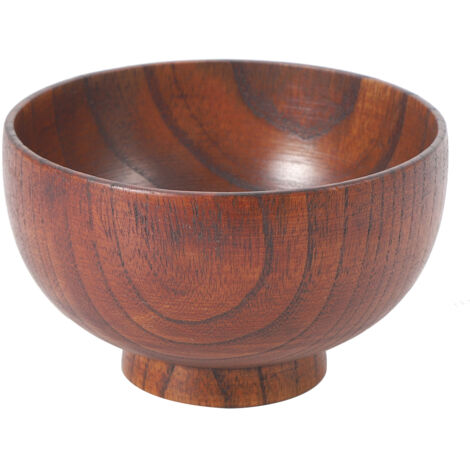 Fruit Salad Noodles Rice Dining Wooden Bowl Kitchen Utensils Food Container TablewareMiddle 12cm