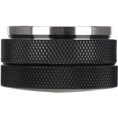 58mm Black Flat Base Stainless Steel Coffee Tamper Accessories for Home Coffee Shop (1/5)
