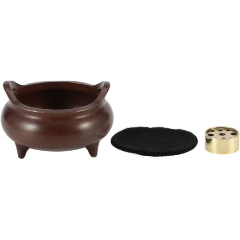Fine Copper Incense Burner Holders with Three Legs Household Crafts Buddhist Supplies (1/5)