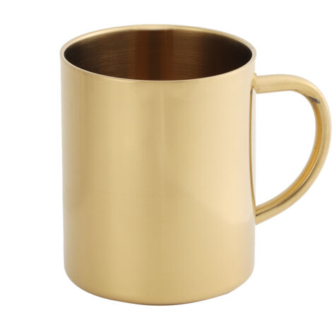 304 Stainless Steel Dual Layer Anti Scalding 400mL Coffee Beer Mug Cup(Gold) (1/5)