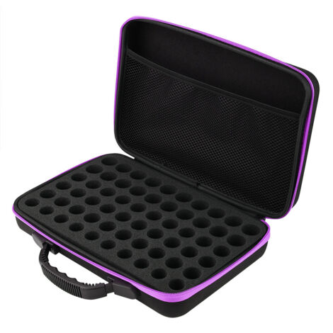 Essential Oil Carrying Case Hard Shell Case,60 Bottles Suitable For Bottles 5ml,15ml (Purple) (1/5)