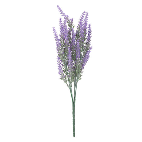 25 Heads Wedding Artificial Flowers Lavender Fake Bridal Bouquet Party Home Decor (Purple) (1/5)