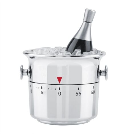 Bucket Shaped 60 Minutes Kitchen Timer Stainless Steel Mechanical Wind up Timer Time Reminder (1/5)