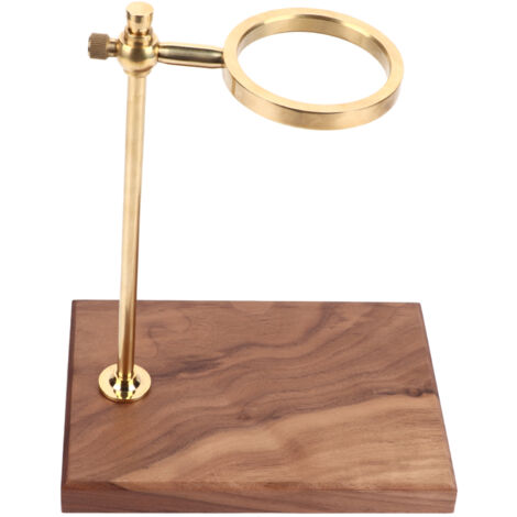 Wooden Brass Coffee Filter Holder Drip Filter Cup Rack Stand Accessories for Coffee Making (1/5)