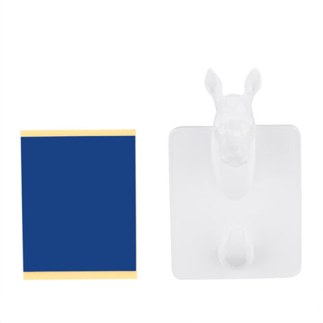 Animal Heads Wall Hanging Hooks Resin Coats Hangers Decorations Key Holder Gifts(Rhinoceros) (1/5)