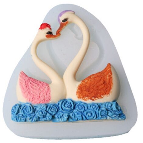 Silicone Cake Mold Sweet Couple Swan Pattern Desserts Chocolate Baking DIY Mold Making Tool (1/5)